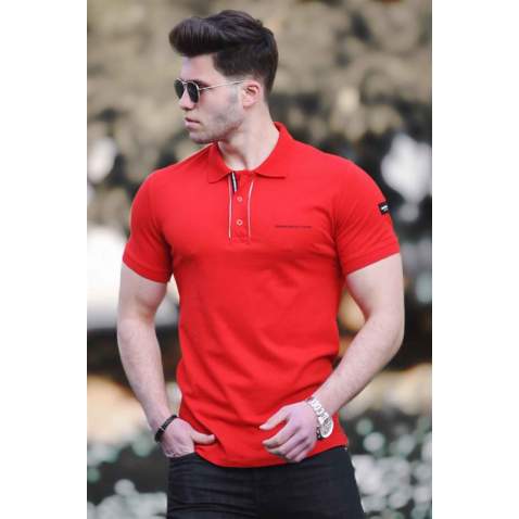 Madmext Red Polo Shirt for Men 4576