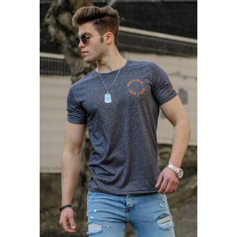 Madmext Dark Grey T-shirt for Men 4503 - Antrasit