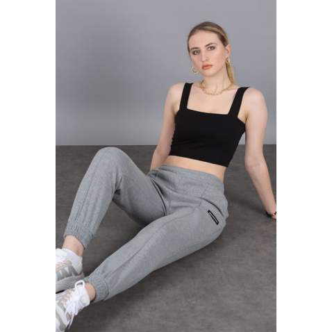 Mad Girls Füme Kadın Jogger Eşofman MG303 - Füme