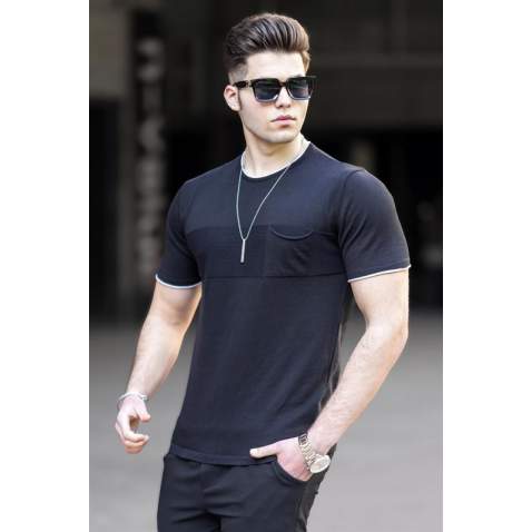 Madmext Black T-shirt for Men 5089 - Siyah