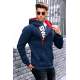 Madmext Men Navy Blue Hoodie Sweatshirt 1767 - Lacivert