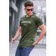 Madmext Khaki Printed T-shirt for Men 4018 - Haki