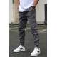 Men Smoke Gray Cargo Trousers 5447 - Füme