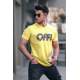 Madmext Men Printed Yellow T-shirt 5254 - Sarı