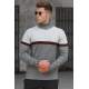 Madmext Men Gray Turtleneck Sweater 5149 - Gri