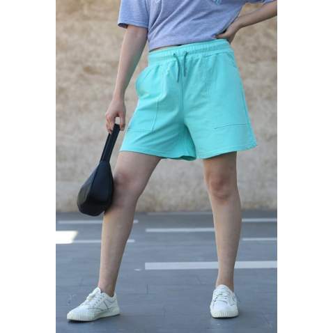 Mad Girls Mint Green Shorts MG1185 - Mint yeşili