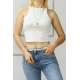 Mad Girls White Crop Top MG361 - Beyaz