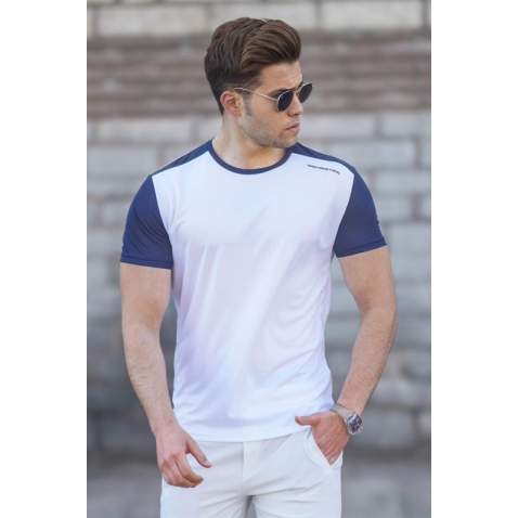 Madmext Men Printed White T-shirt 5269 - Beyaz