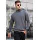 Madmext Men Turtleneck Smoke Gray Sweater 5317 - Füme