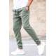 Madmext 3-Thread Fleece Khaki Sweatpants For Men 5427 - Haki