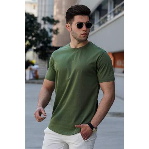 Madmext Men Khaki T-shirt 4951 - Haki