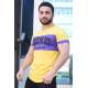 Madmext Yellow Printed T-shirt for Men 3013 - Sarı