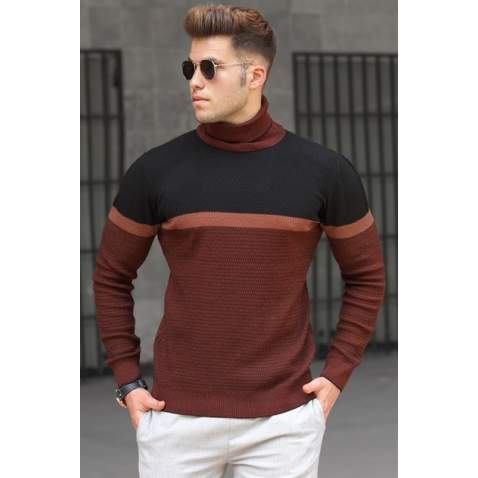 Madmext Men Black Turtleneck Sweater 5149 - Siyah