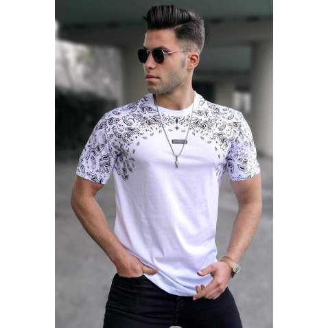 Madmext Men White T-shirt 5354 - Beyaz