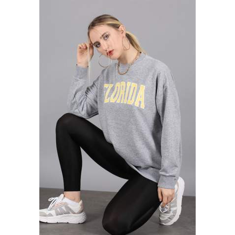 Mad Girls Yellow Sweatshirt MG1203 - Sarı