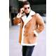 Madmext Camel Fur Coat For Men 5621 - Camel