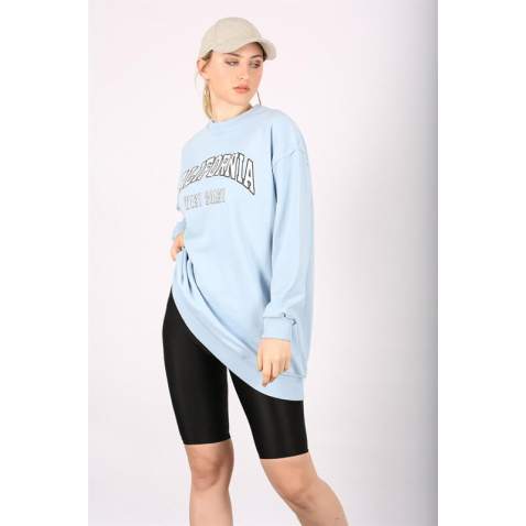 Mad Girls Blue Sweatshirt Mg1242 - Mavi