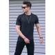 Men Basic Black T-Shirt - Siyah