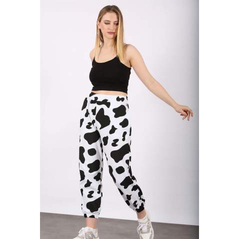 Mad Girls White Dalmatians Sweatpants MG1147 - Beyaz