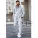 Ecru Hoodie Basic Tracksuit 5903 - Ekru