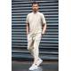 Men Beige Tracksuit - Bej