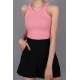 Women Pink Strap Top - Pembe