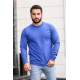 Madmext Men Saxe Plain Sweatshirt 4119 - Sax mavi