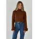 Mad Girls Brown Turtleneck Sweater MG1402 - Kahverengi