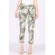 Mad Girls Cream Patterned Trousers MG213 - Bej