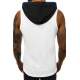 Madmext Men Sleeveless White Hoodie 2897 - Beyaz