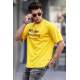 Madmext Yellow Printed T-shirt for Men 4960 - Sarı