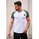 Madmext Khaki Camouflage T-shirt for Men 3012 - Beyaz