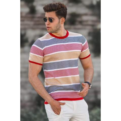 Madmext Men Red T-shirt 5121 - Kırmızı