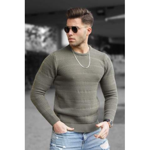 Madmext Khaki Sweater For Men 5181 - Haki