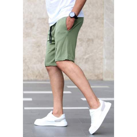 Madmext Khaki Capri Shorts 4849 - Haki