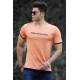 Madmext Orange Printed T-shirt for Men 4479 - Turuncu