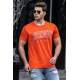 Madmext Men Printed Orange T-shirt 4954 - Turuncu