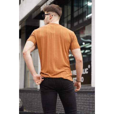 Men Oversize Camel T-Shirt - Camel