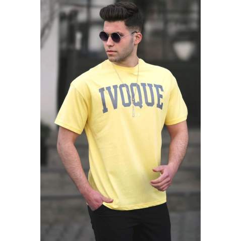 Madmext Men Yellow T-shirt 4996 - Sarı