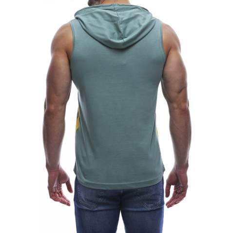 Madmext Men Mint Green Tank Top Hoodie 2858 - Mint yeşili