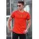 Madmext Orange Printed T-shirt for Men 4464 - Turuncu