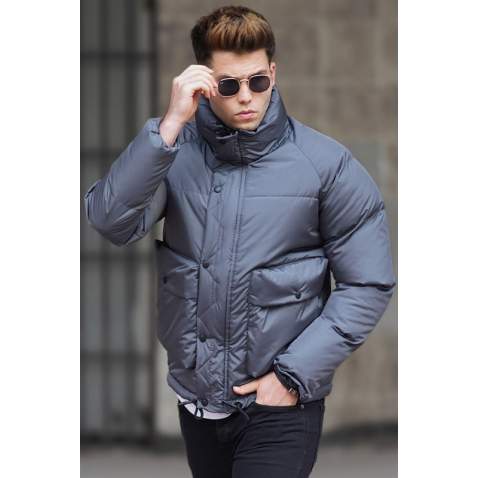 Madmext Men Smoke Gray Puffer Jacket 5131 - Füme