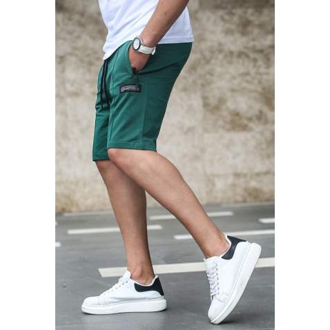 Madmext Green Zipper Detailed Shorts 4226 - Yeşil