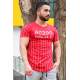 Madmext Red Striped T-shirt for Men 2863 - Kırmızı