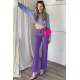 Mad Girls Purple Palazzo Jeans Mg1189 - Mor