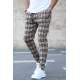 Madmext Men Beige Patterned Sweatpants 5435 - Bej