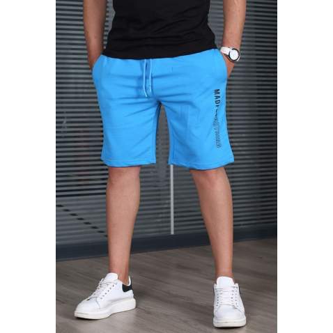 Madmext Blue Capri Shorts 5403 - Mavi