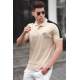 Madmext Men Beige Polo T-shirt 5215 - Bej