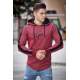 Madmext Maroon Printed Hoodie 4129 - Bordo