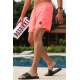 Men Basic Neon Soft Pink Swim Shorts - Pudra